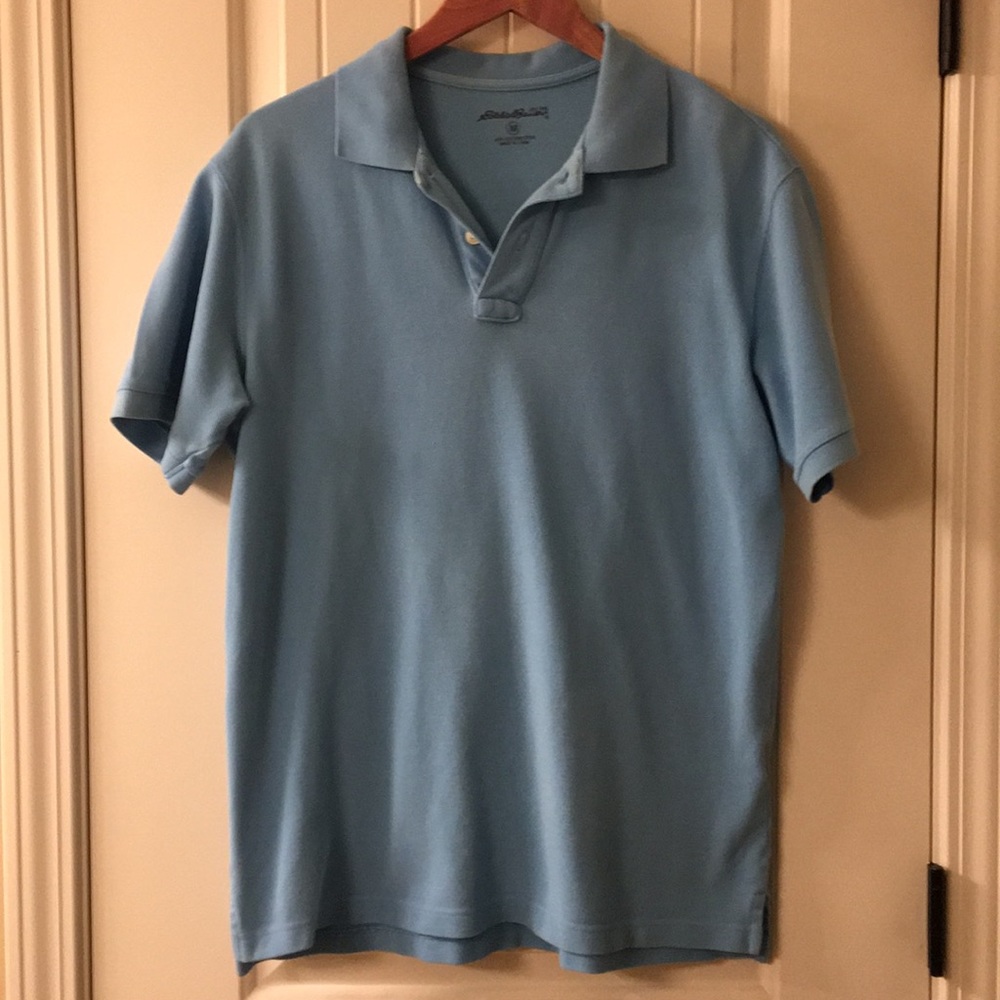 Men’s sky blue Eddie Bauer polo shirt size medium